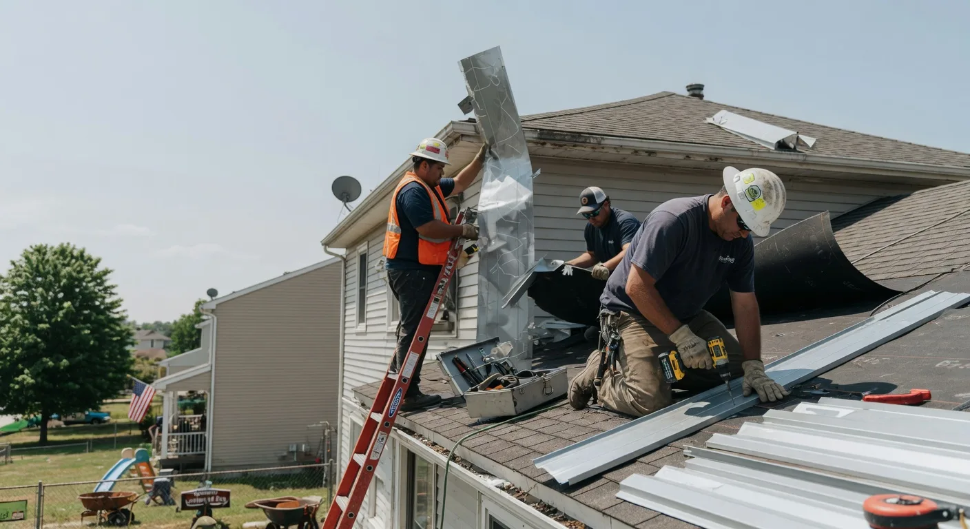 Storm Damage Metal Roof Repair in Carrier Mills, IL